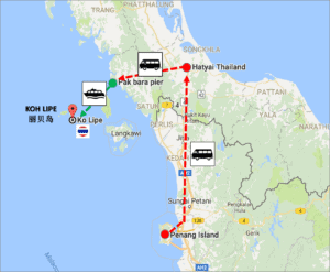 penang to Koh Lipe map