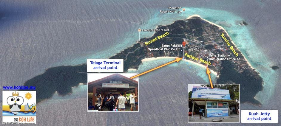 Arrival point at Koh Lipe koh lipe to langkawi